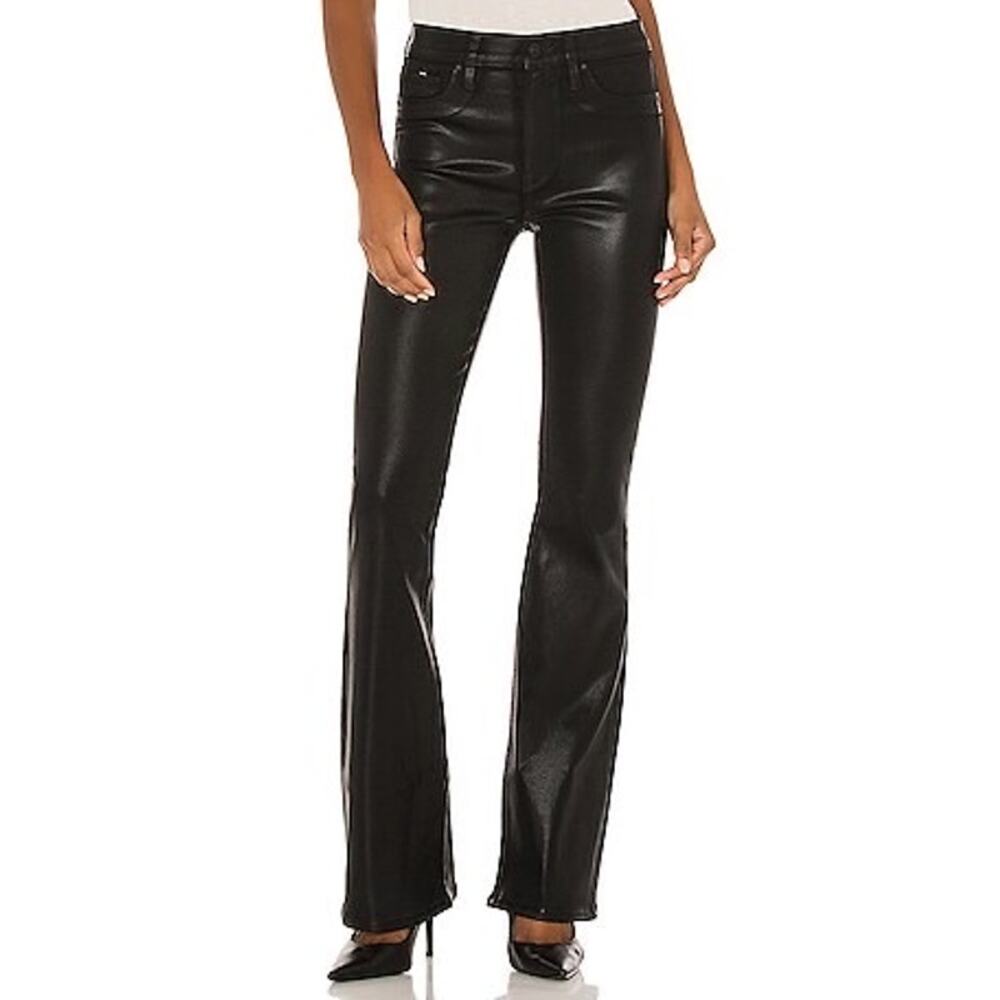 Hudson Barbara High Waist Boot Cut Black Noir Coated Jeans Size 27 US 4